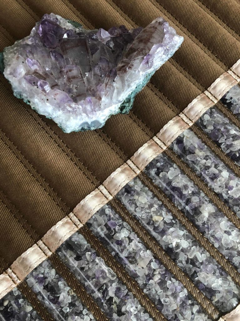 Amethyst crystals in a Biomat